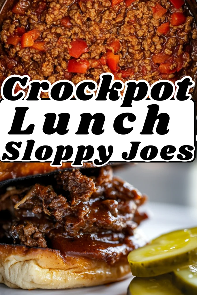Crockpot Lunch Sloppy Joes