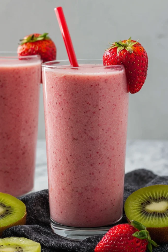 4-ingredient Strawberry Kiwi Smoothie - Creamy Smoothies