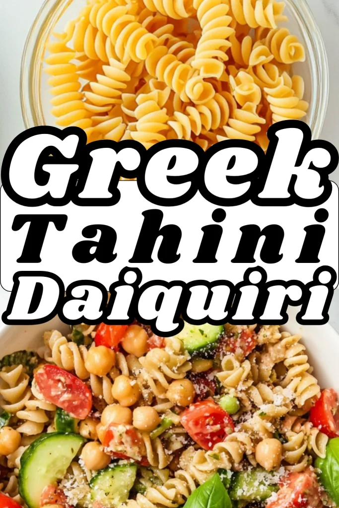 Greek Tahini Pasta Salad