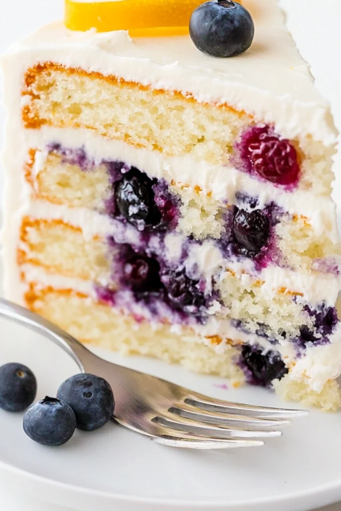 Easy Lemon Blueberry Cake