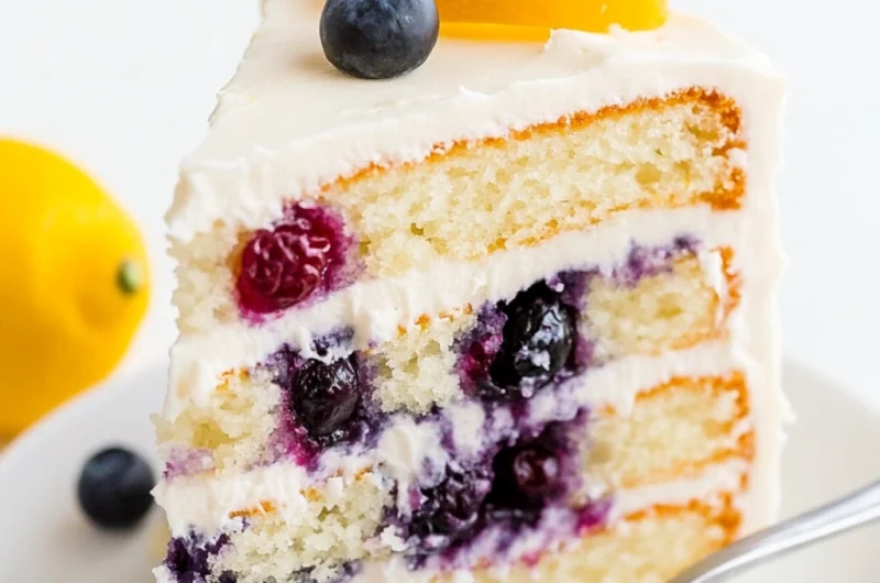 Easy Lemon Blueberry Cake