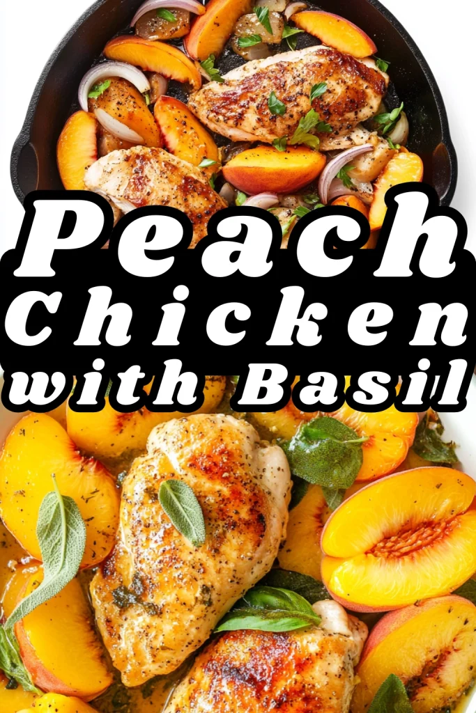 Peach Chicken with Basil