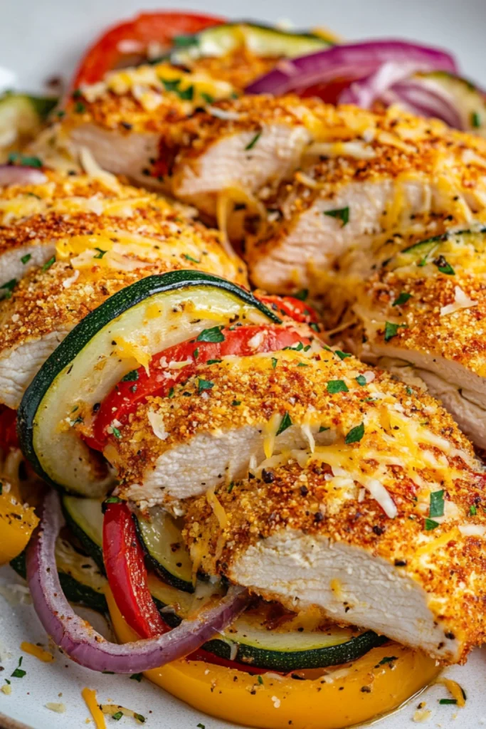 Delicious Primavera Stuffed Chicken
