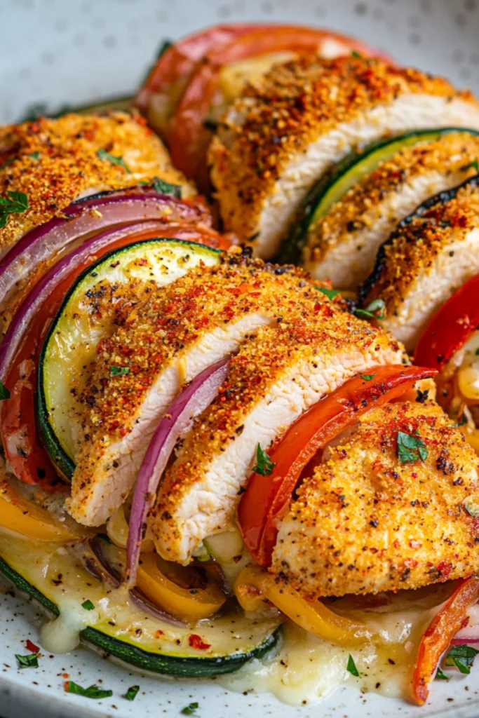 Delicious Primavera Stuffed Chicken