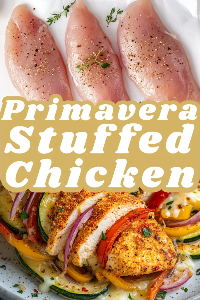 Delicious Primavera Stuffed Chicken