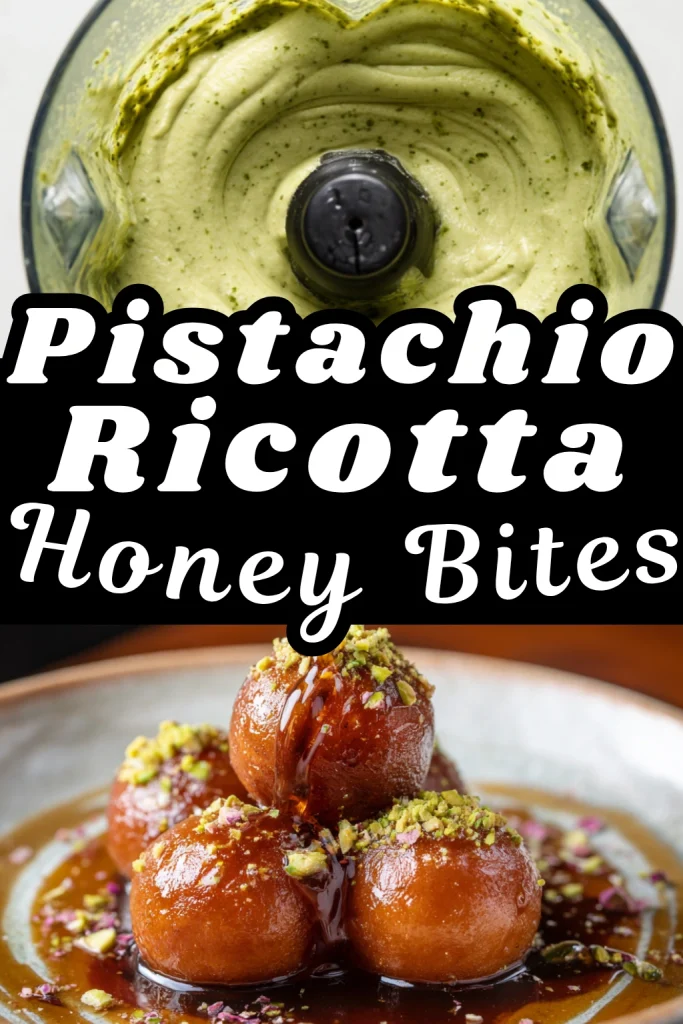 Ricotta Pistachio Honey Bites