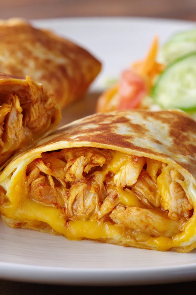 Cheesy Garlic Chicken Wraps
