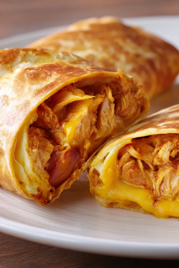 Cheesy Garlic Chicken Wraps