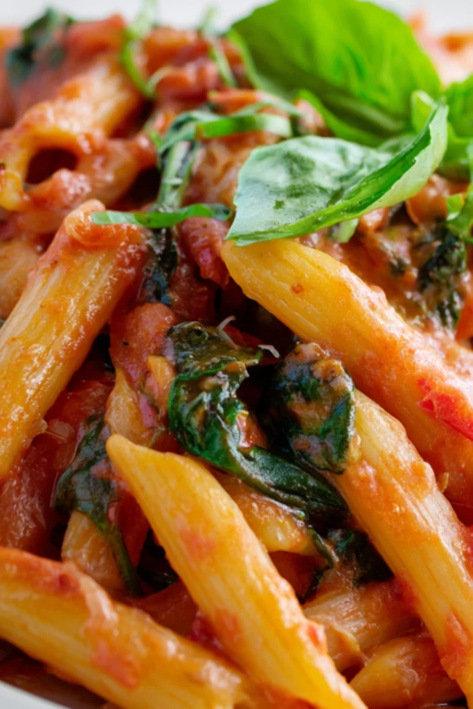 Delicious Spinach Tomato Pasta