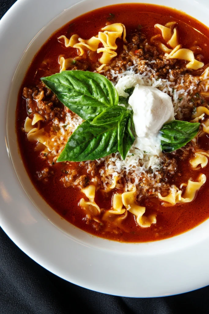 Easy lasagna soup