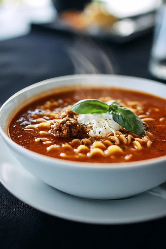 Easy lasagna soup