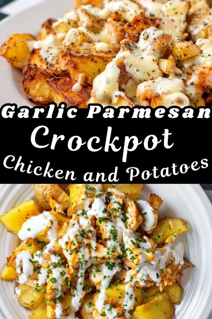 Garlic Parmesan Crockpot Chicken and Potatoes