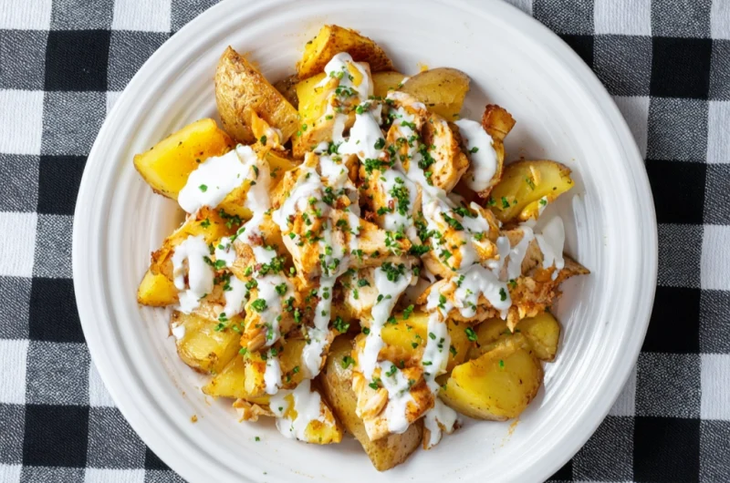 Garlic Parmesan Crockpot Chicken and Potatoes