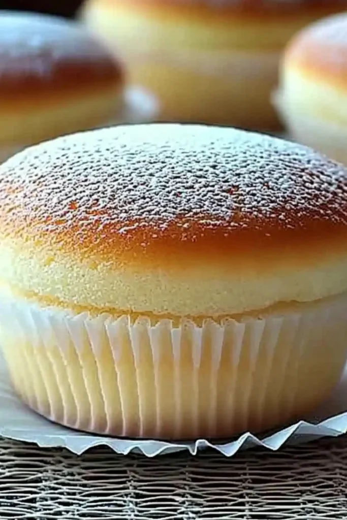 Fluffy Japanese Cotton Cheesecake Cupcakes