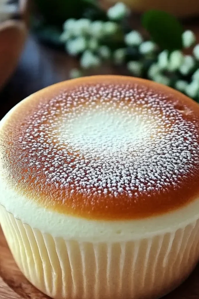 Fluffy Japanese Cotton Cheesecake Cupcakes