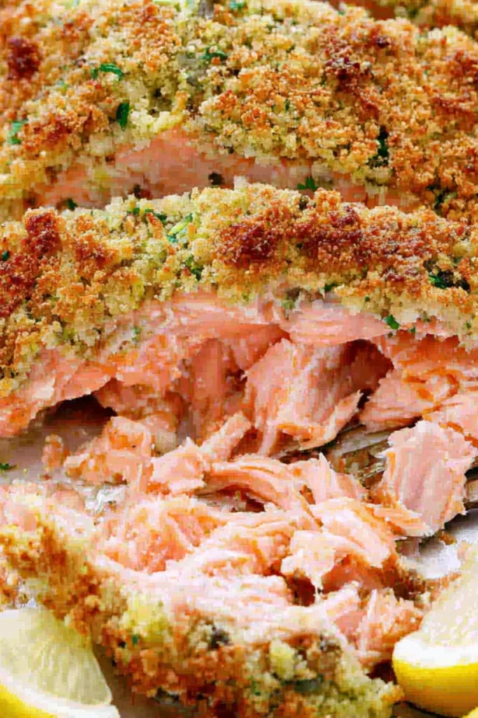 Crispy Parmesan Salmon Bake