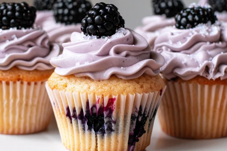 Earl Grey Cupcakes with Blackberry