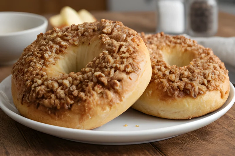 Apple Pecan Streusel Bagels