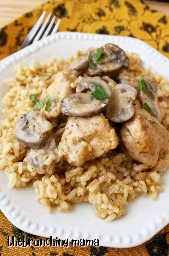Easy Chicken Mushroom Rice