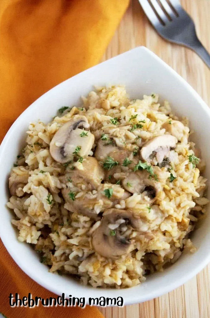 Easy Chicken Mushroom Rice