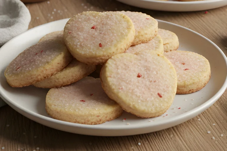 Heart-Shaped Strawberry Shortbread Cookies