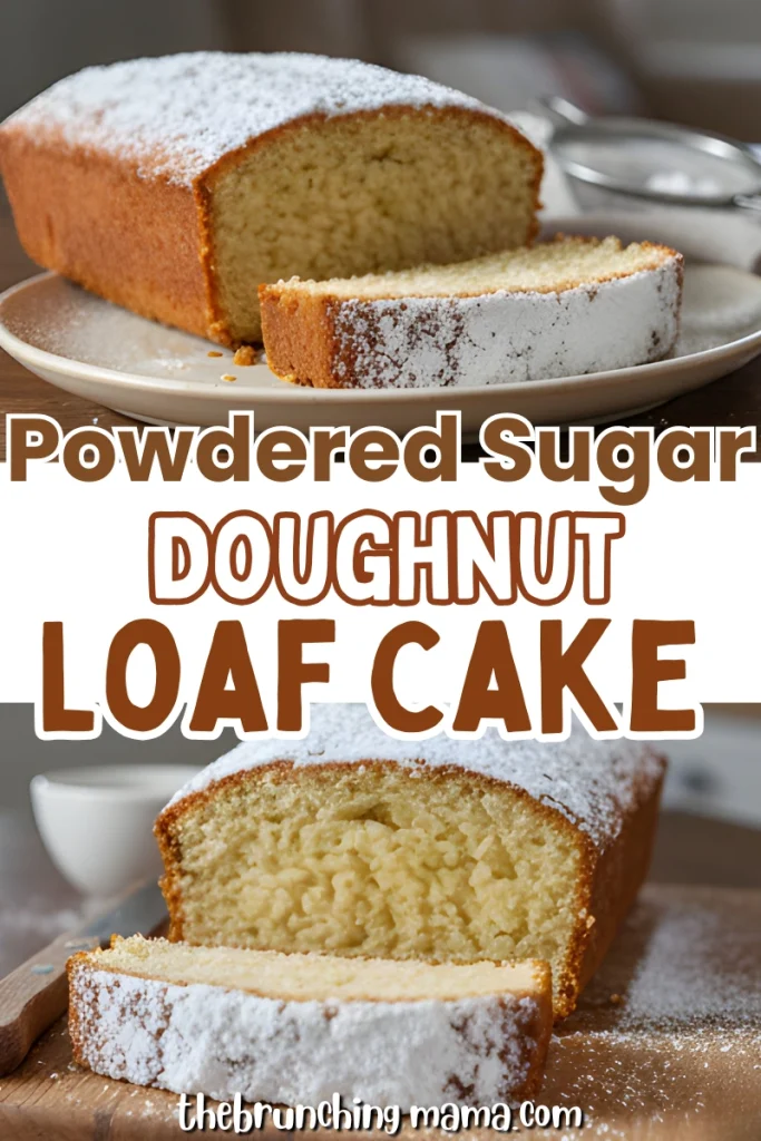 Powdered Sugar Doughnut Loaf Cake