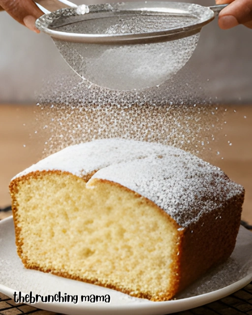 Powdered Sugar Doughnut Loaf Cake
