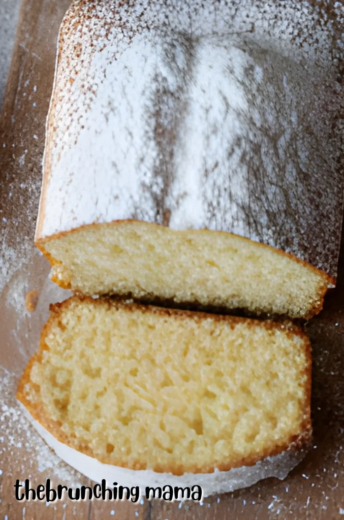 Powdered Sugar Doughnut Loaf Cake