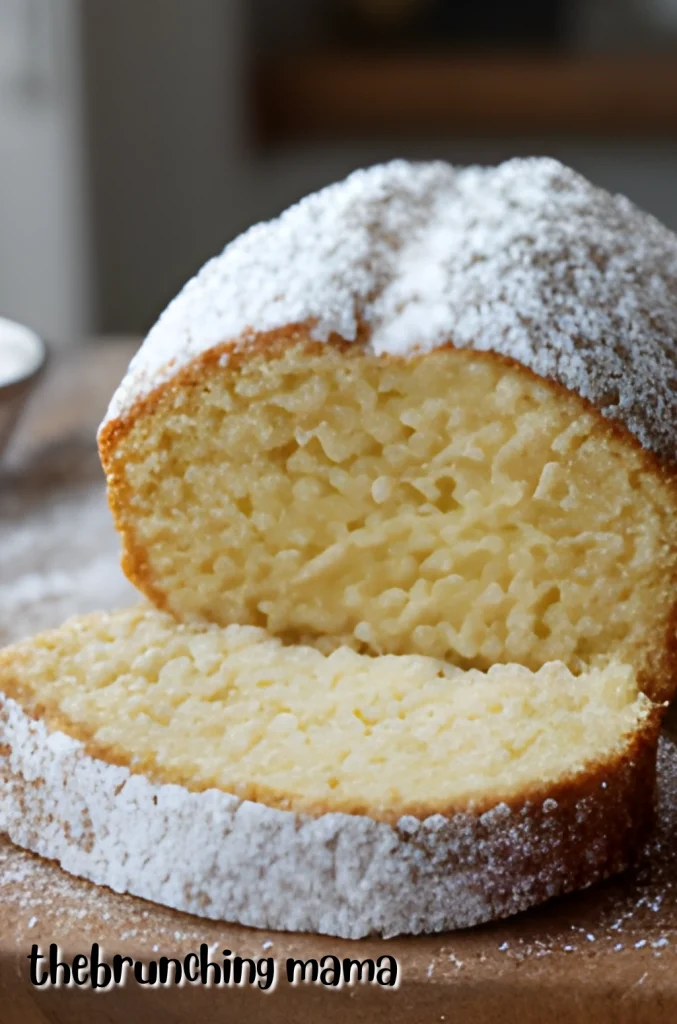 Powdered Sugar Doughnut Loaf Cake