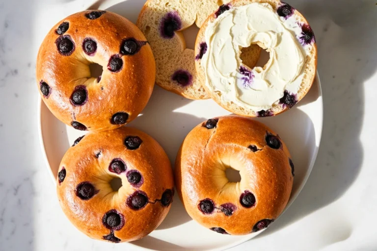 Homemade Blueberry Bagel