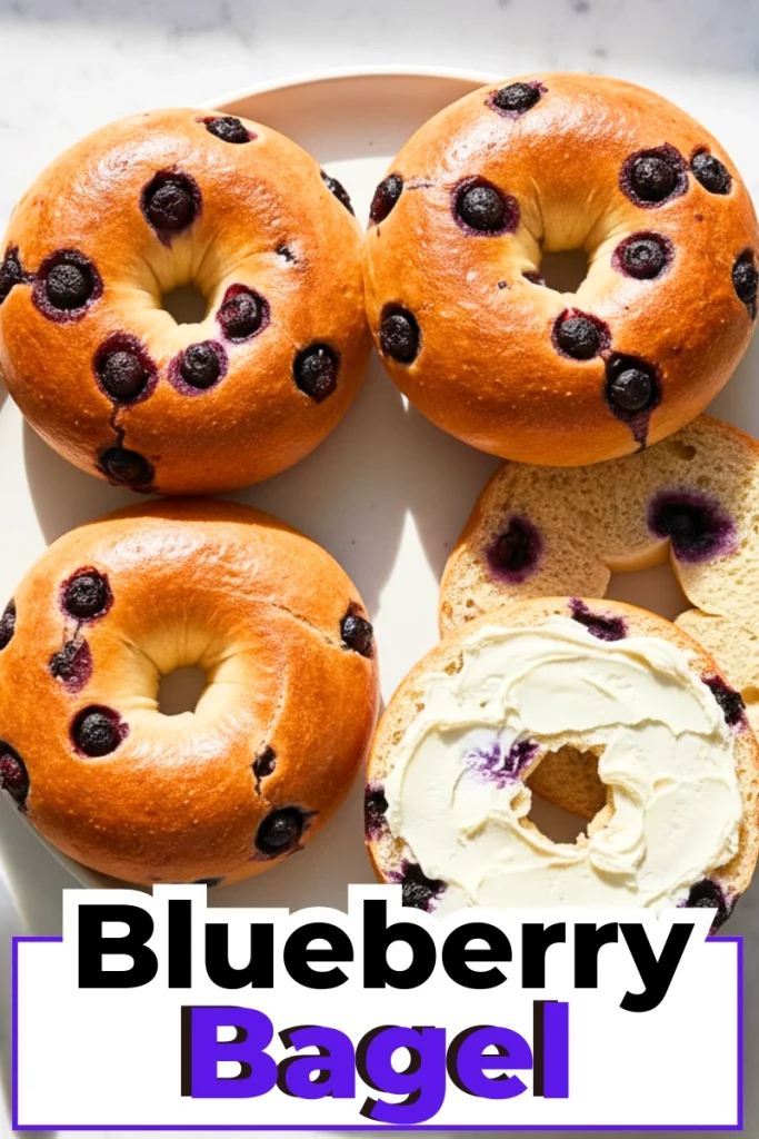 Homemade Blueberry Bagel