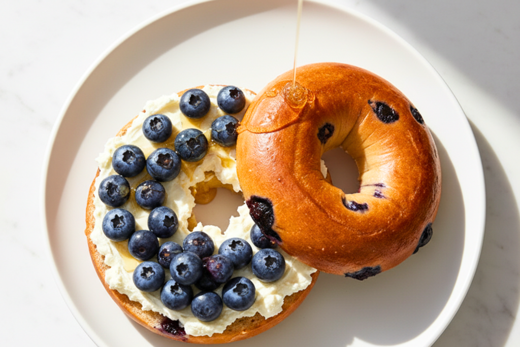 Easy Blueberry Cream Cheese Bagel
