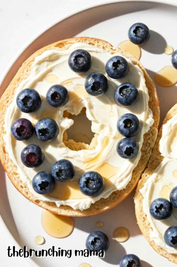 Blueberry cream cheese bagel