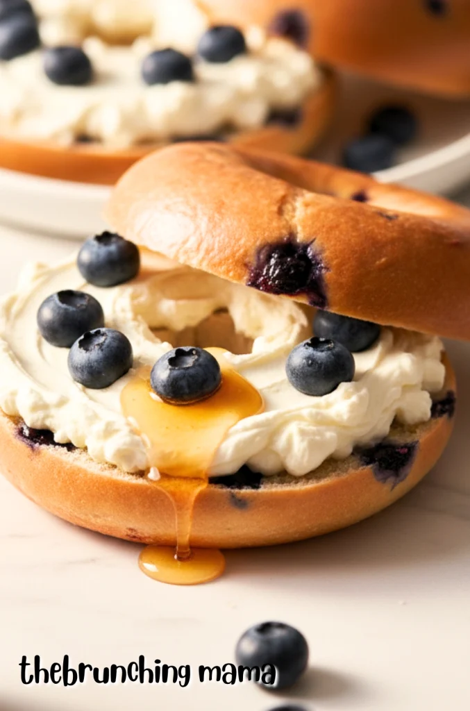 Blueberry cream cheese bagel