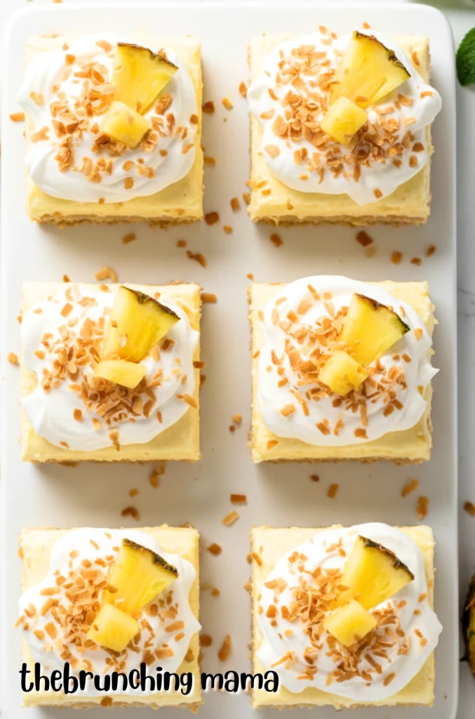 Coconut Pineapple Cream Pie Bars
