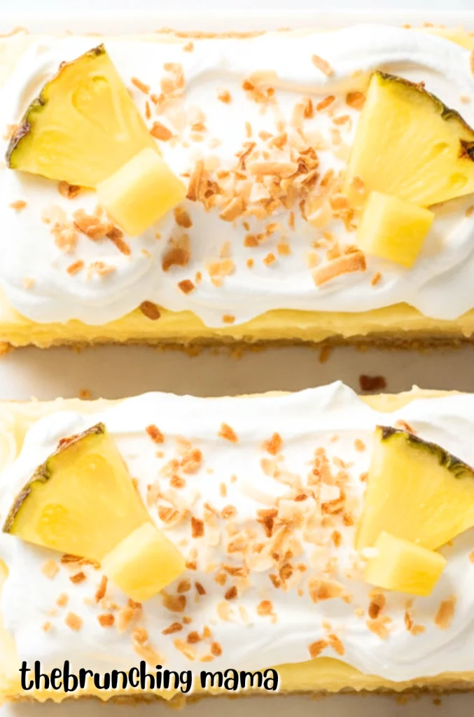 Coconut Pineapple Cream Pie Bars