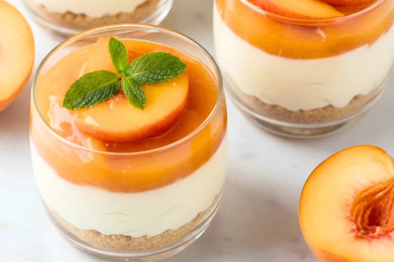 Peach Cheesecake Cups