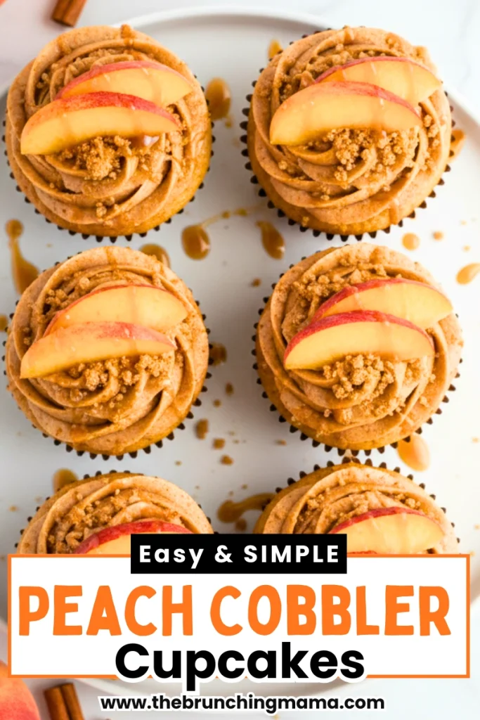 Peach Cobbler Cupcakes