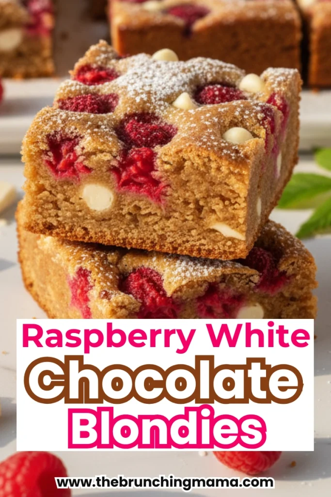 Raspberry White Chocolate Blondies