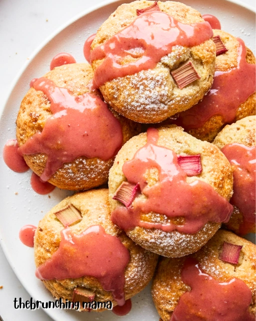 Easy Baked Rhubarb Scones