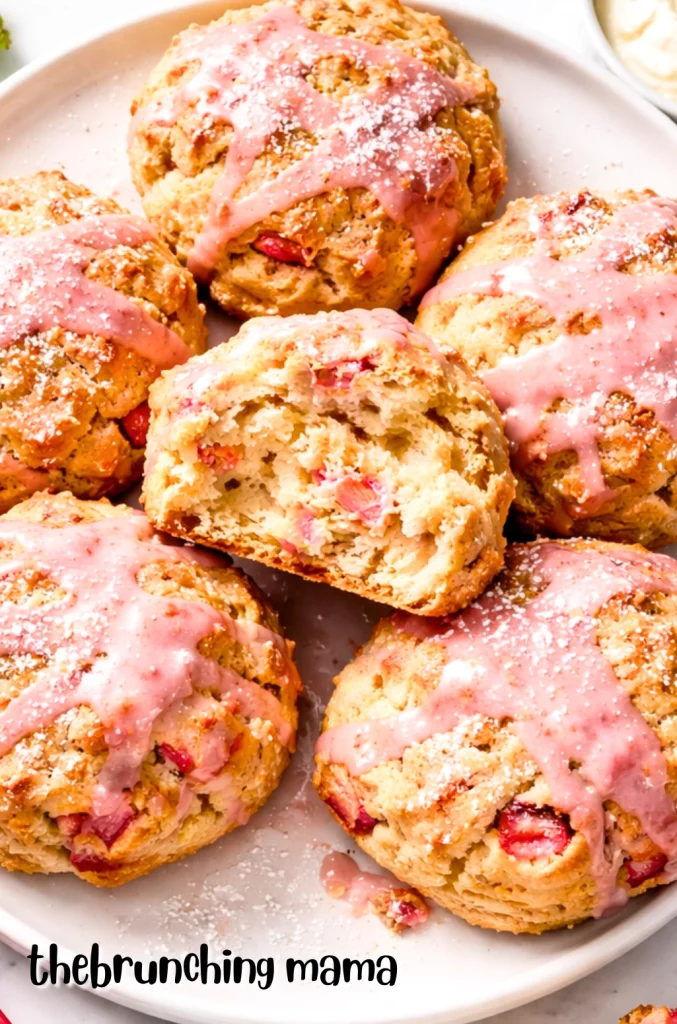 Easy Baked Rhubarb Scones