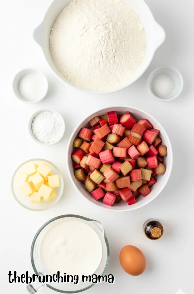 Easy Baked Rhubarb Scones