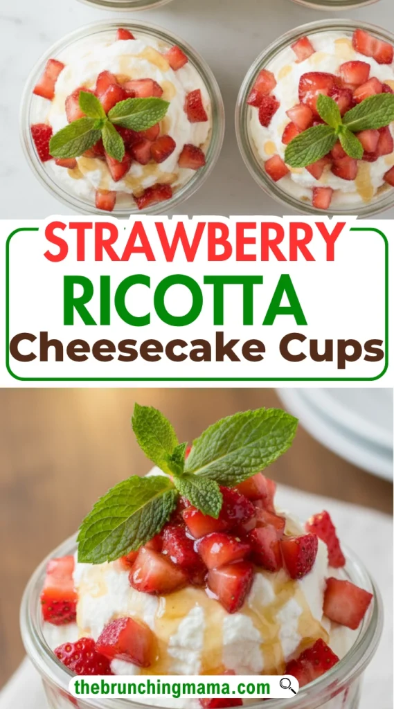 Strawberry Ricotta Cheesecake Cups