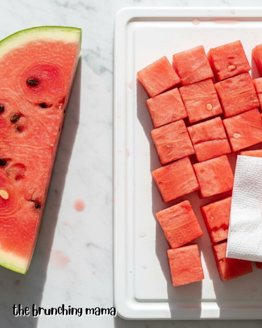 Watermelon Feta Mint Skewers
