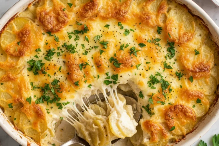 Creamy Garlic Parmesan Potato Bake