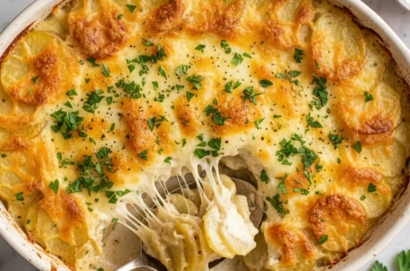 Creamy Garlic Parmesan Potato Bake