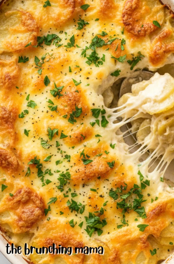Creamy Garlic Parmesan Potato Bake