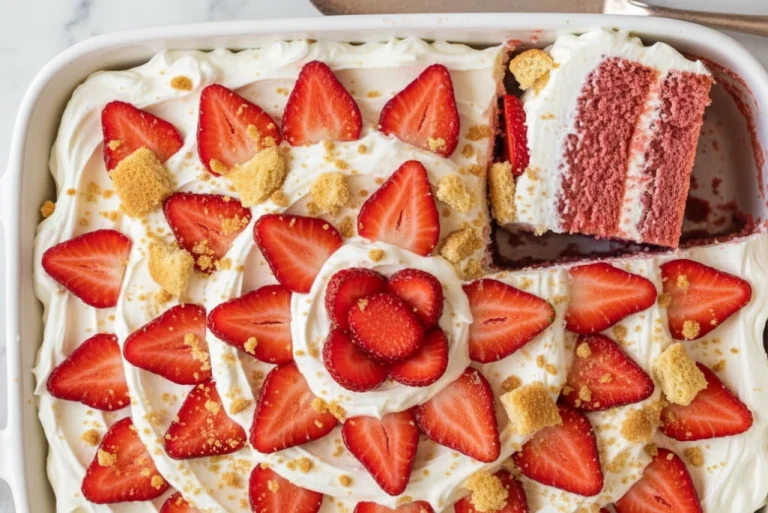strawberry shortcake poke cake