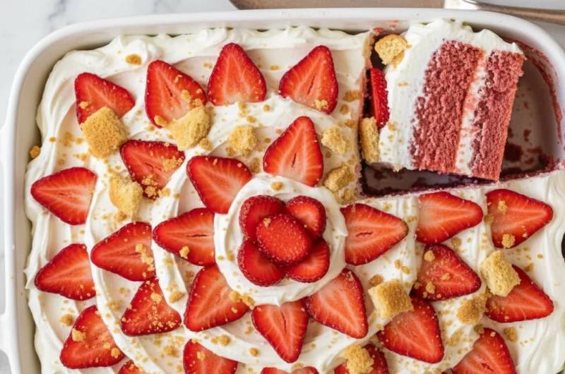Strawberry Shortcake Poke Cake