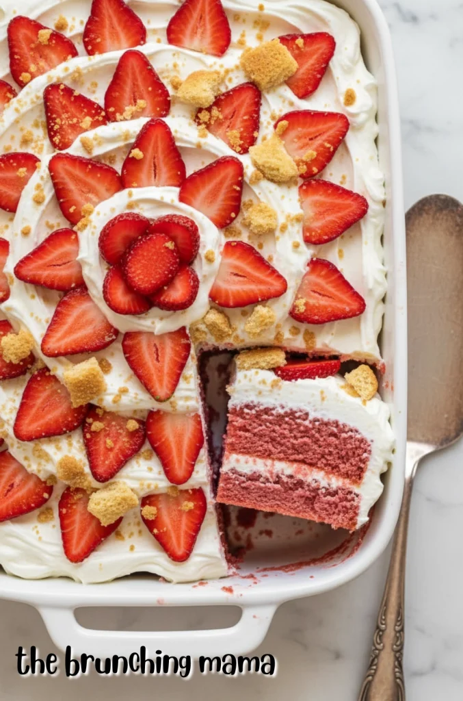 strawberry shortcake poke cake